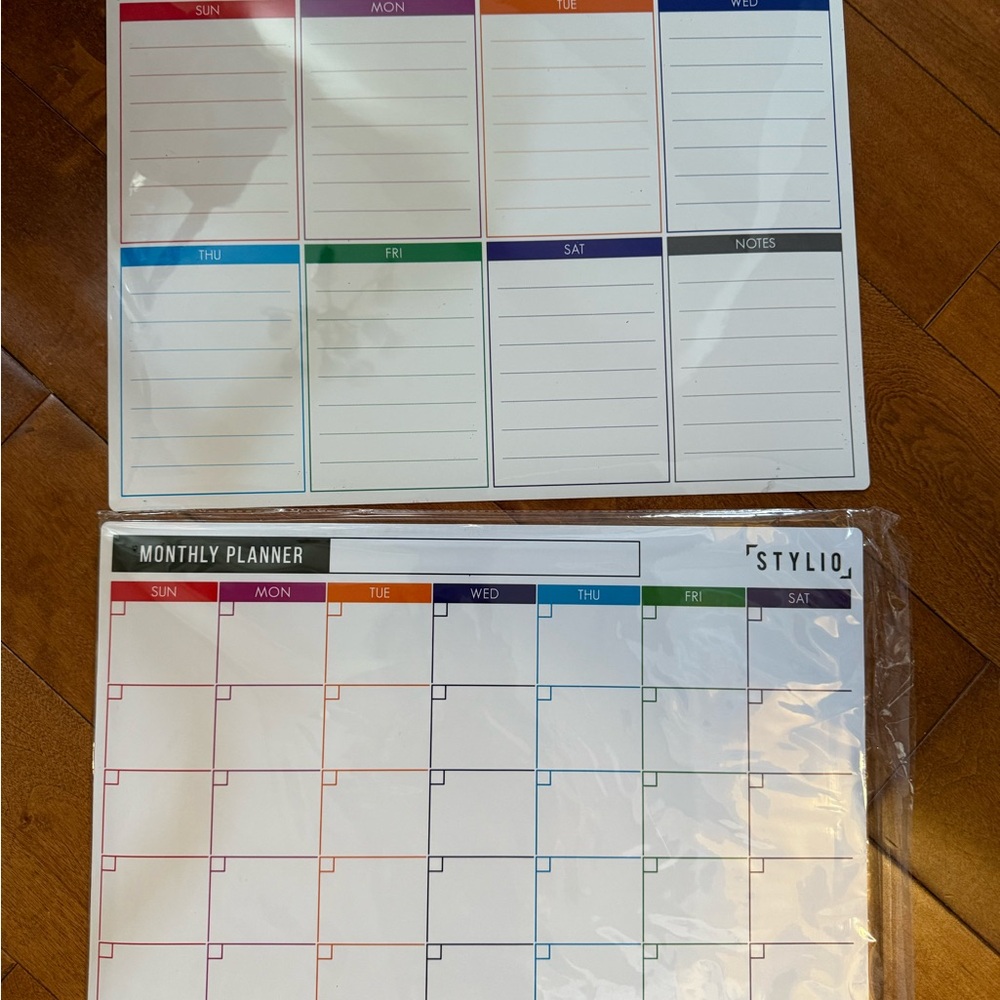 Monthly & Weekly Dry Erase Magnetic Calendar Whiteboard